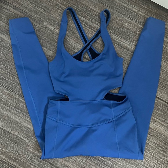 Free People Movement Back it Up Onesie in Blue Size XS - Picture 4 of 7